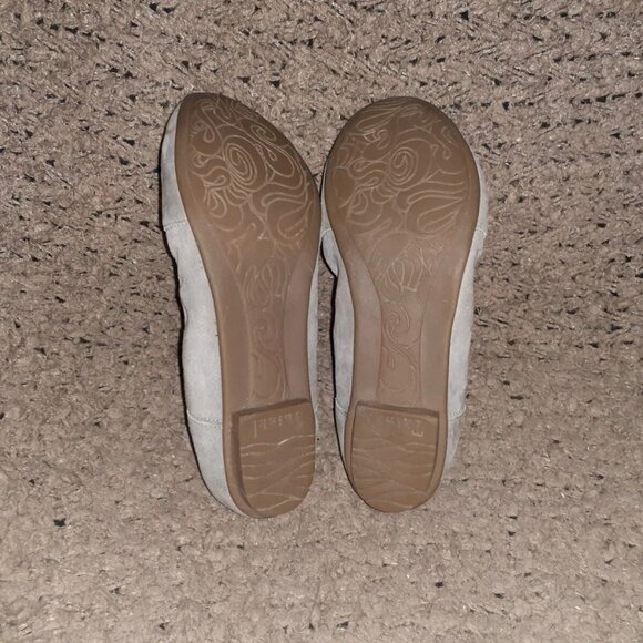 THINK! Gray Suede/Copper & Silver Hook/Loop Fastening-Ballet Mary Janes-Sz 41-EX - Picture 7 of 7